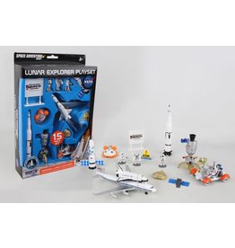 REALTOY RT38145K LUNAR EXPLORER 15 PIECE PLAYSET W/KENNEDY SPACE CENTER SIGN