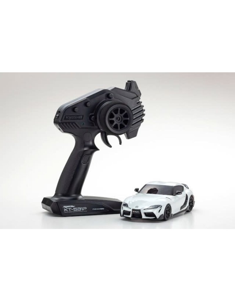 KYOSHO KYO32626W MINI-Z AWD MA-020 READYSET TOYOTA GR SUPRA TRD: WHITE METALLIC