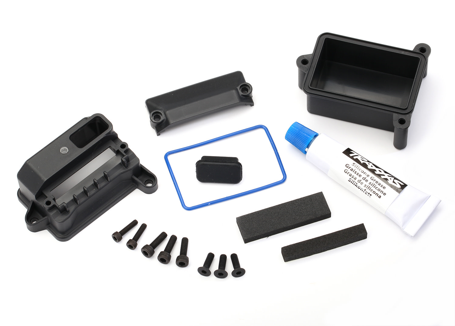 TRA8924 BOX, RECEIVER (SEALED)/ WIRE COVER/ FOAM PADS/ SILICONE GREASE/ 2.5X10 CS (2)/ 3X15 CCS (3)