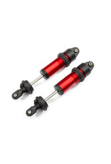 TRAXXAS TRA8961R SHOCKS, GT-MAXX , ALUMINUM (RED-ANODIZED) (FULLY ASSEMBLED W/O SPRINGS) (2)