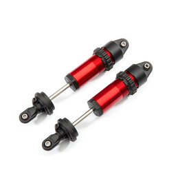 TRAXXAS TRA8961R SHOCKS, GT-MAXX , ALUMINUM (RED-ANODIZED) (FULLY ASSEMBLED W/O SPRINGS) (2)