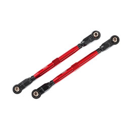 TRAXXAS TRA8997R TOE LINKS, FRONT (TUBES RED-ANODIZED, 6061-T6 ALUMINUM) (2) (FOR USE WITH #8995 WIDEMAXX  SUSPENSION KIT)