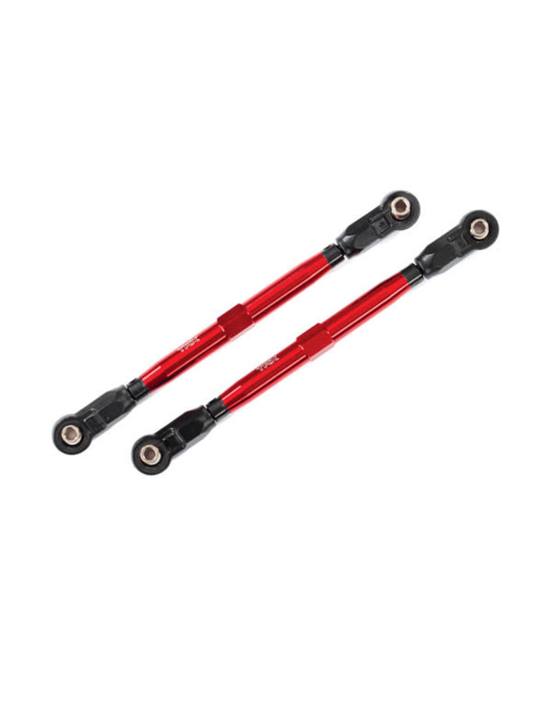TRAXXAS TRA8997R TOE LINKS, FRONT (TUBES RED-ANODIZED, 6061-T6 ALUMINUM) (2) (FOR USE WITH #8995 WIDEMAXX  SUSPENSION KIT)