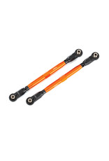 TRAXXAS TRA8997A TOE LINKS, FRONT (TUBES ORANGE-ANODIZED, 6061-T6 ALUMINUM) (2) (FOR USE WITH #8995 WIDEMAXX  SUSPENSION KIT)