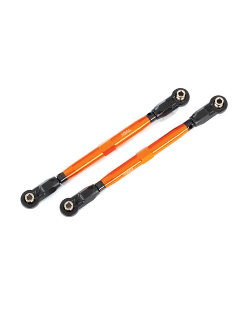TRAXXAS TRA8997A TOE LINKS, FRONT (TUBES ORANGE-ANODIZED, 6061-T6 ALUMINUM) (2) (FOR USE WITH #8995 WIDEMAXX  SUSPENSION KIT)
