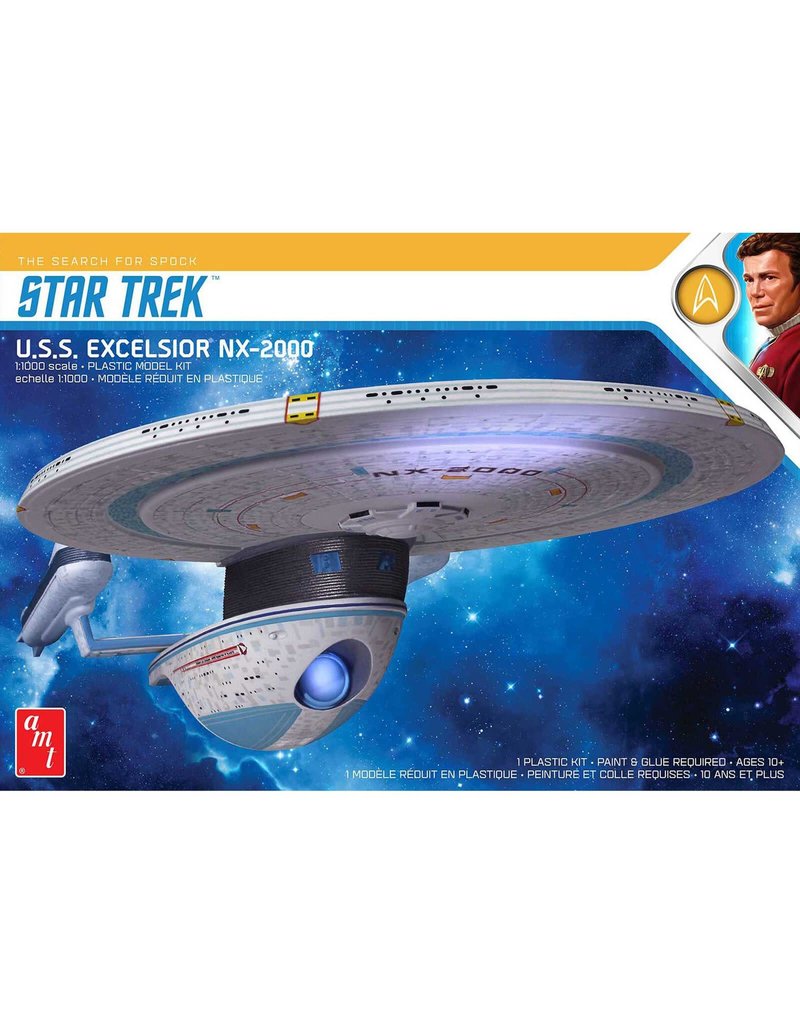 AMT AMT1257M 1/1000 STAR TREK U.S.S. EXCELSIOR PLASTIC MODEL KIT
