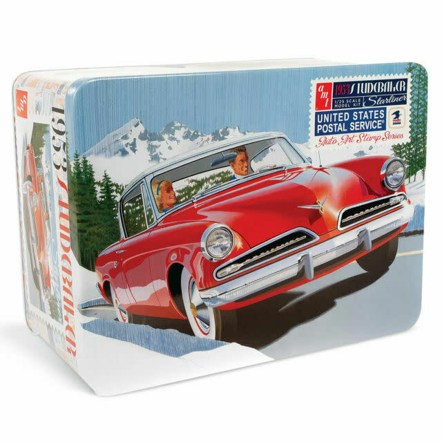 AMT1251 1/25 1953 STUDEBAKER STARLINER USPS COLLECTIBLE TIN PLASTIC MODEL KIT