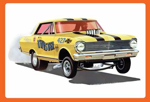 AMT1293 1/25 CHEVY II NOVA AWB TWISTER PLASTIC MODEL KIT