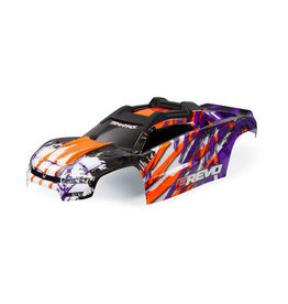 TRAXXAS TRA8611T BODY, E-REVO, PURPLE/ WINDOW, GRILLE, LIGHTS DECAL SHEET (ASSEMBLED WITH FRONT & REAR BODY MOUNTS AND REAR BODY SUPPORT FOR CLIPLESS MOUNTING)