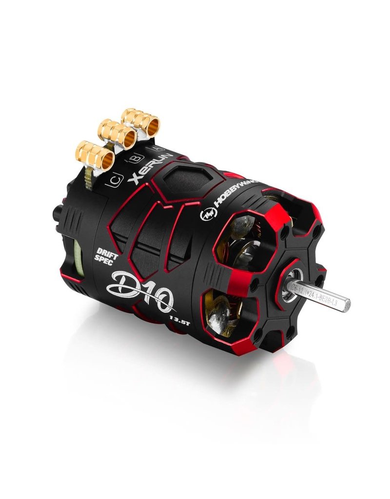 HOBBYWING HWI30401138 XERUN D10 DRIFT MOTOR 10.5T 4600KV, PASSION EDITION: RED