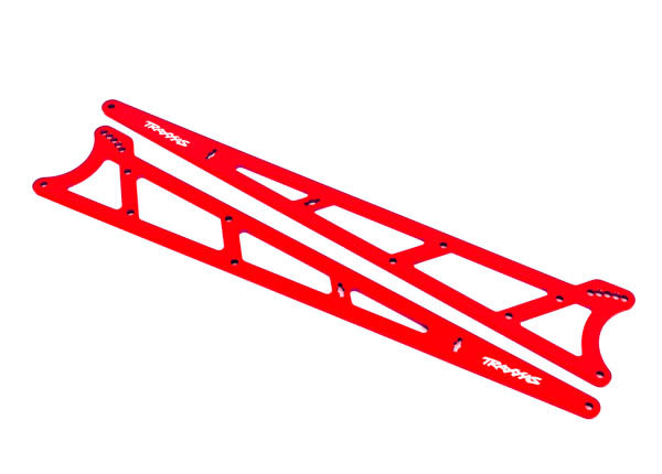 9462R - Wheelie Bar Side Plates - Red Aluminum