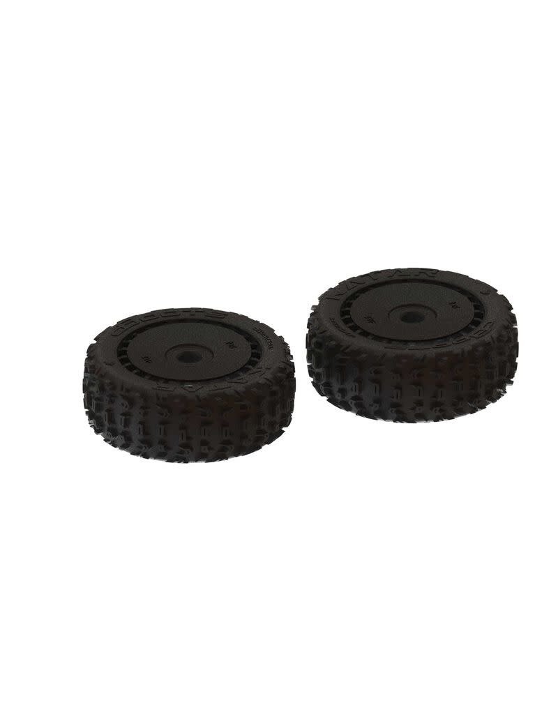 ARRMA ARA550058 DBOOTS 'KATAR B 6S' TIRE SET BLACK (2)