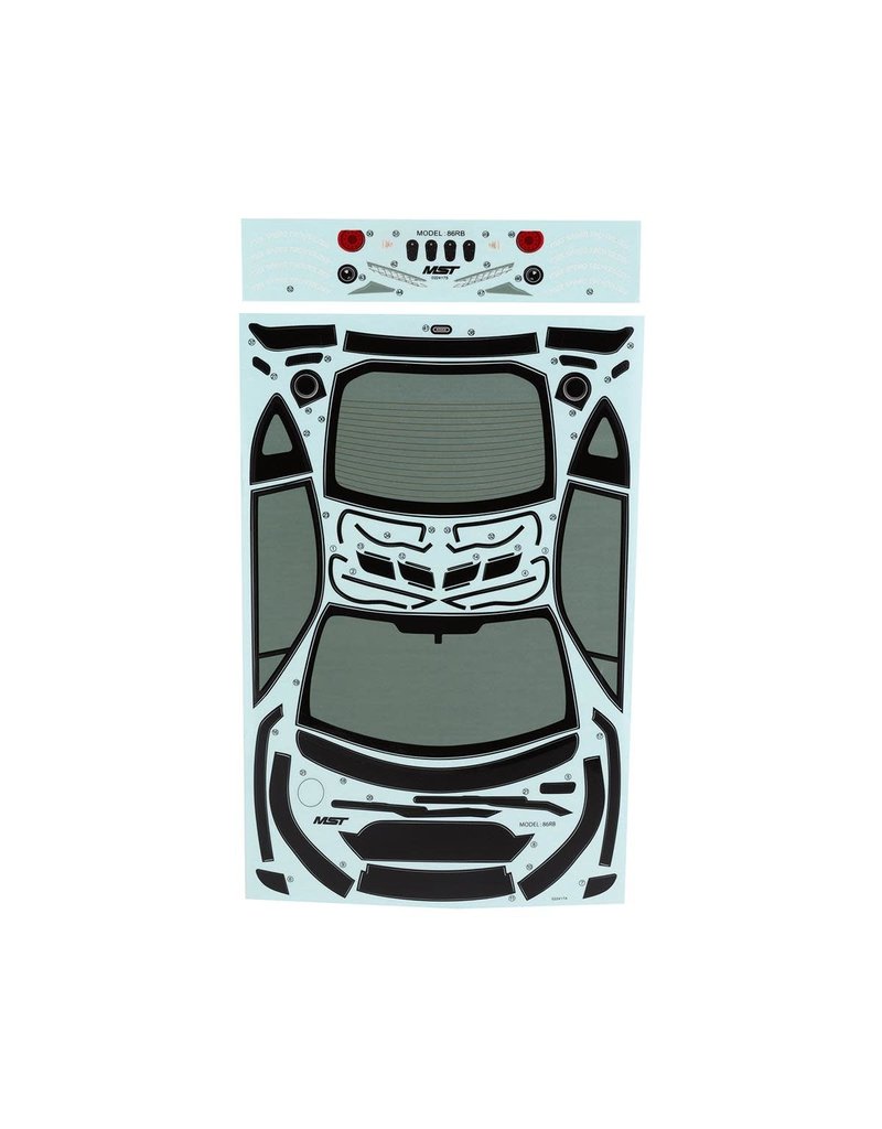 MST MXS-720019 86RB DRIFT BODY: CLEAR
