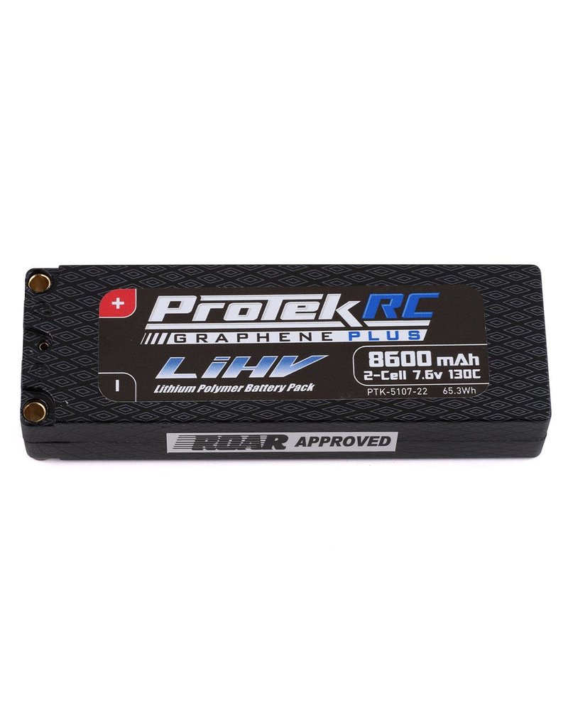 PROTEK RC PTK-5107-22 2S LIPO 7.6V 8600MAH 130C GRAPHENE LIHV HARDCASE BATTERY: 5MM