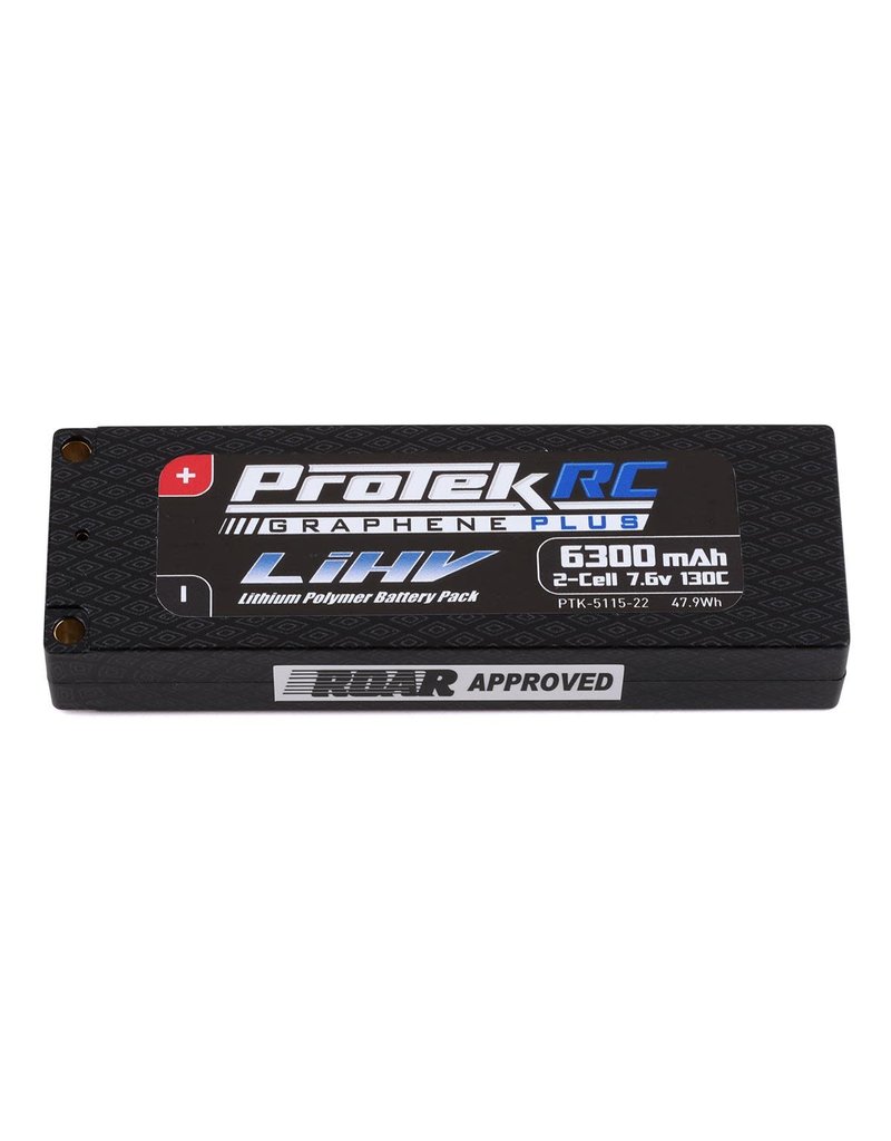 PROTEK RC PTK-5115-22 2S LIPO 7.6V 6300MAH 130C GRAPHENE LIHV HARDCASE BATTERY: 5MM