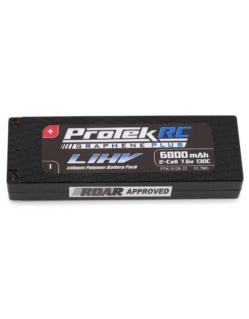 PROTEK RC PTK-5128-22 2S LIPO 7.6V 6800MAH 130C GRAPHENE LIHV HARDCASE BATTERY: 5MM