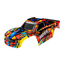 TRAXXAS TRA9011R HOSS BODY WITH BODY MOUNTS SOLAR FLARE