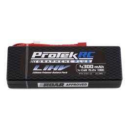 PROTEK RC PTK-5101-22 4S LIPO 15.2V 4300MAH 130C GRAPHENE LIHV HARDCASE BATTERY: DEANS