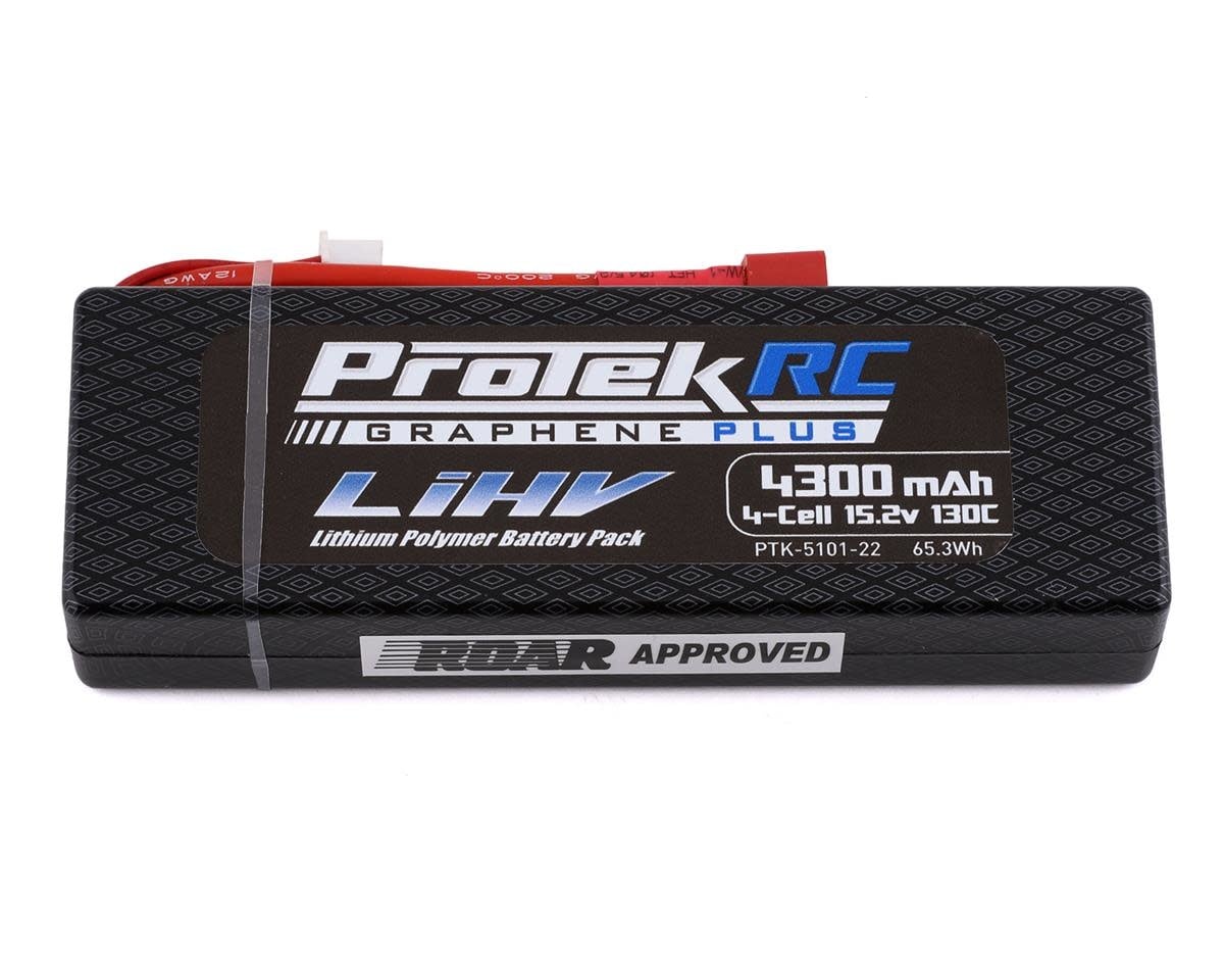 PTK-5101-22 4S LIPO 15.2V 4300MAH 130C GRAPHENE LIHV HARDCASE BATTERY: DEANS