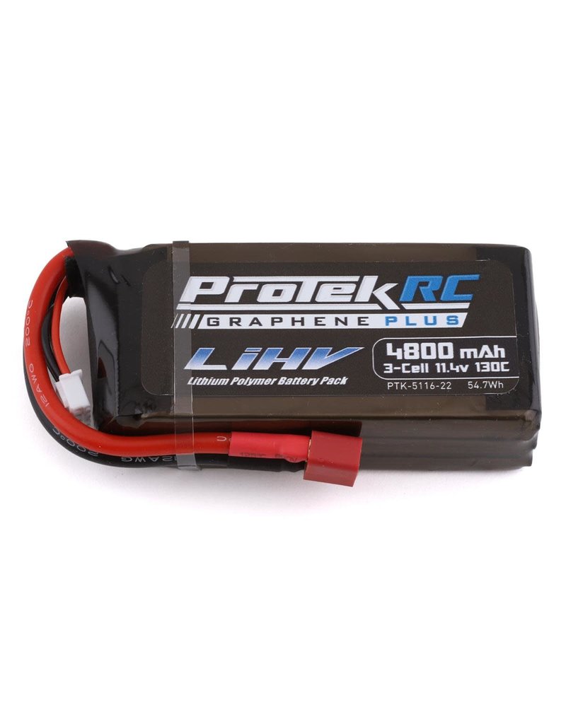 PROTEK RC PTK-5116-22 3S LIPO 11.4V 4800MAH 130C GRAPHENE LIHV BATTERY: DEANS
