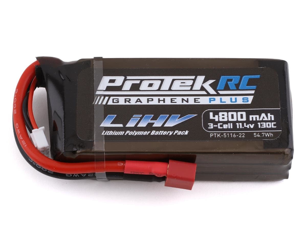 PTK-5116-22 3S LIPO 11.4V 4800MAH 130C GRAPHENE LIHV BATTERY: DEANS