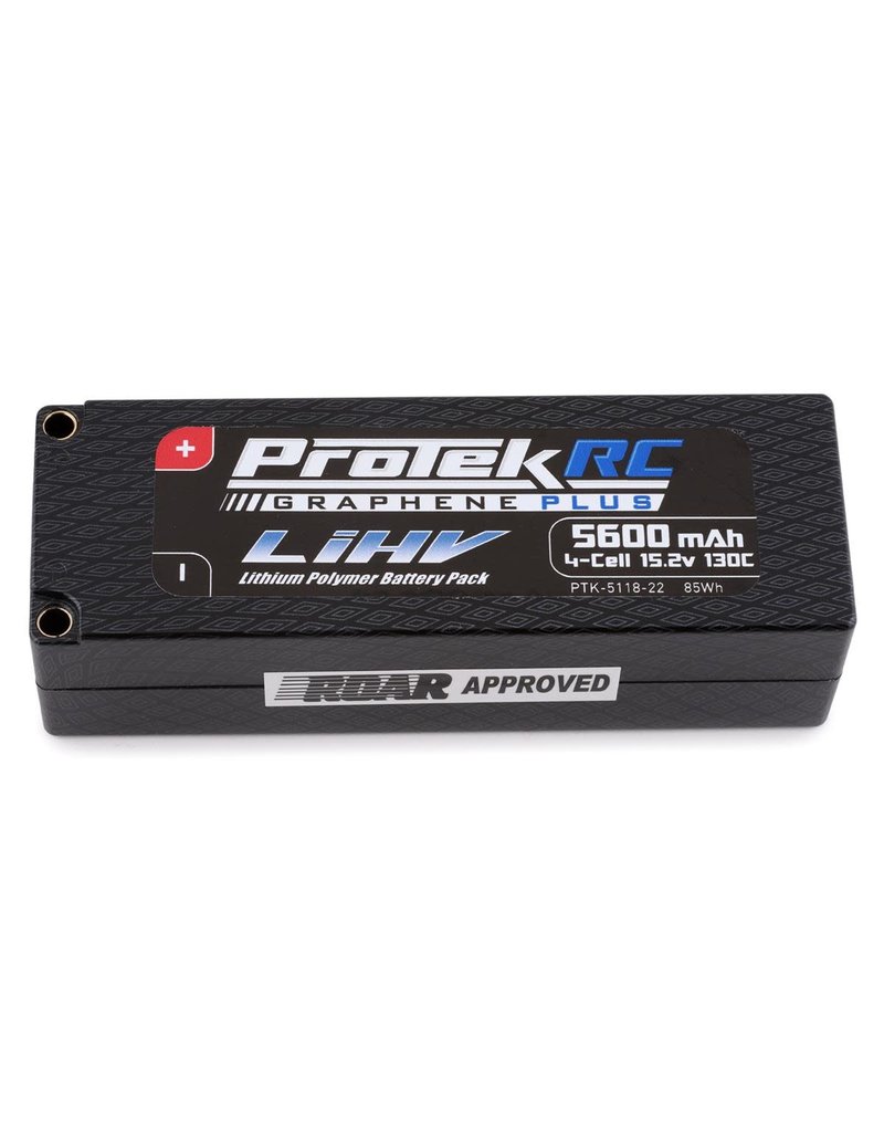 PROTEK RC PTK-5118-22 4S LIPO 15.2V 5600MAH 130C GRAPHENE LIHV HARDCASE BATTERY: 5MM