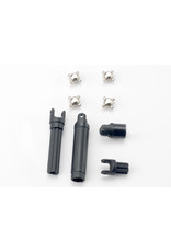 TRAXXAS TRA7056 HALF SHAFTS, CENTER FRONT (1), CENTER REAR (1) (INTERNAL SPLINED HALF SHAFTS (2)/EXTERNAL SPLINED HALF SHAFT) (2))/ METAL U-JOINTS (4)