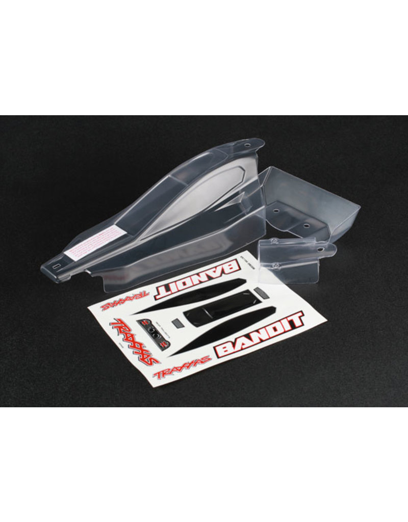 TRAXXAS TRA2417 BODY, BANDIT (FRONT & REAR) (REQUIRES PAINTING)/ WINDOW, LIGHTS, GRILL DECAL SHEET: CLEAR
