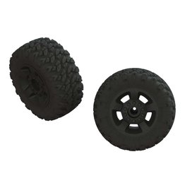 ARRMA ARA550052 DBOOTS 'RAGNAROK MT' TIRE SET GLUED BLACK (2)