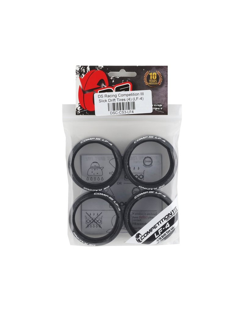 DS RACING DSC-CS3-LF4 COMPETITION II SLICK DRIFT TIRES (LF-4) (4)