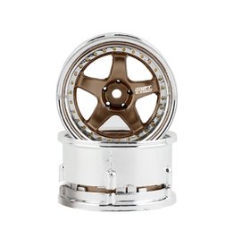 DS RACING DSC-DE-021 ELEMENT 5 SPOKE DRIFT WHEEL BRONZE CHROME LIP 2