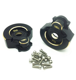 TREAL TRLX0023CC593 BRASS HEAVY WEIGHT OUTER PORTAL DRIVE HOUSING TRX4 95G: BLACK (2)
