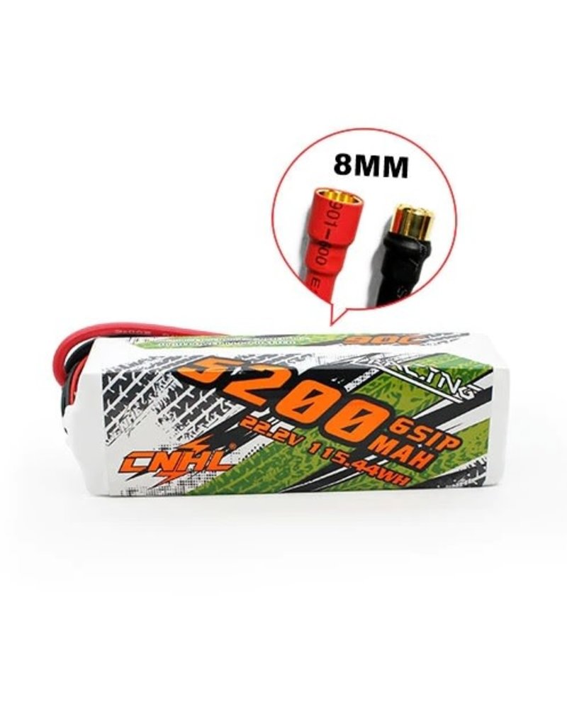CNHL CNHL 6S LIPO 22.2V 5200MAH 90C BATTERY: 8MM