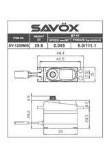 SAVOX SAVSV1250MG HIGH VOLTAGE TAIL SERVO