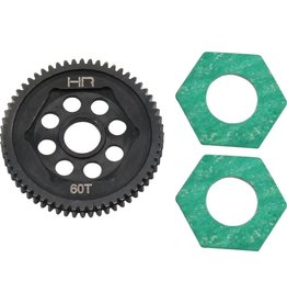 HOT RACING HRASMTT60M05 60T 0.5 MOD STEEL SPUR GEAR FOR LOSI MINI-T 2.0