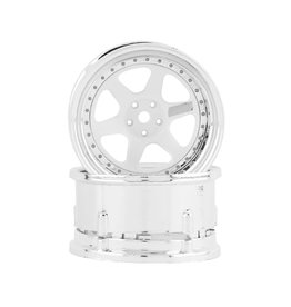 DS RACING DSC-DE-210 ELEMENT 6 SPOKE WHITE FACE CHROME LIP (2)