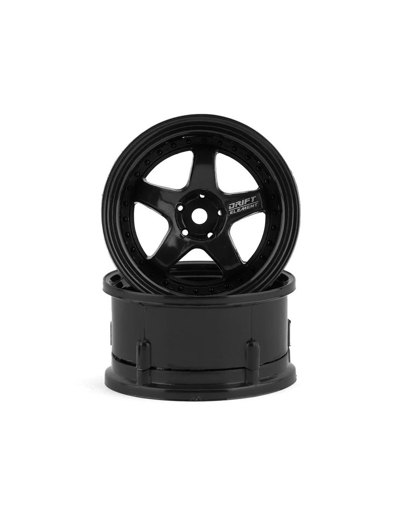 DS RACING DSC-DE-005 ELEMENT DRIFT WHEELS 5 SPOKE TRIPLE BLACK