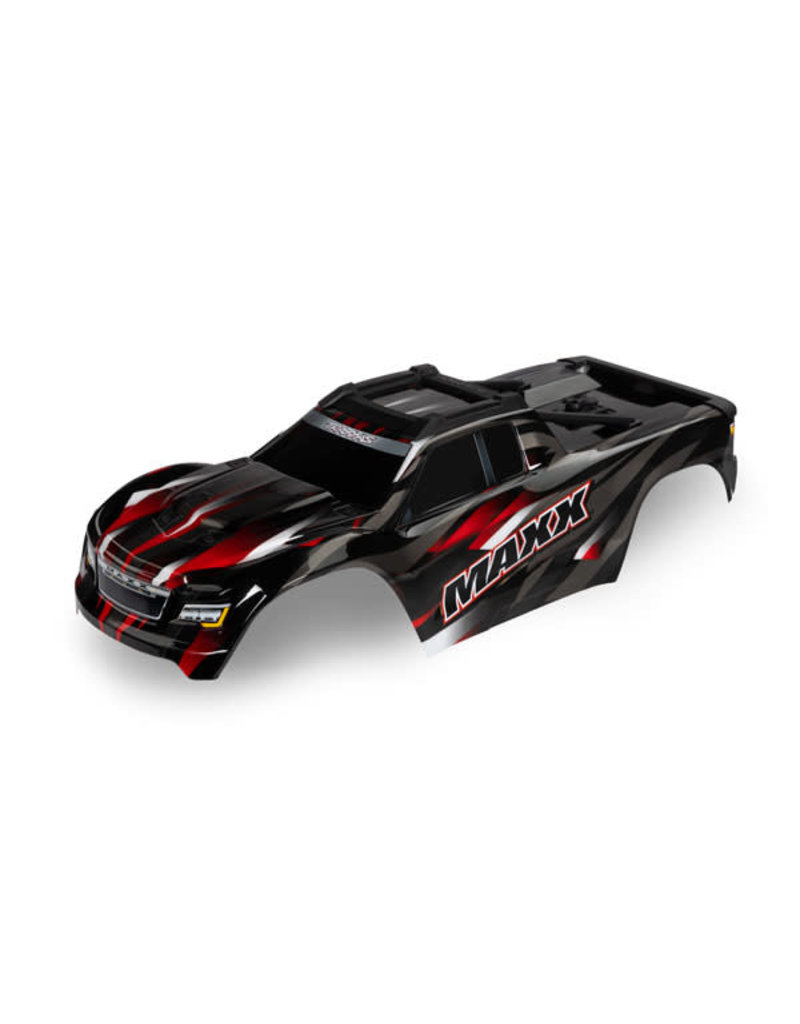 TRAXXAS TRA8918R MAXX BODY WITH BODY LOCK FITS EXTENDED CHASSIS: RED