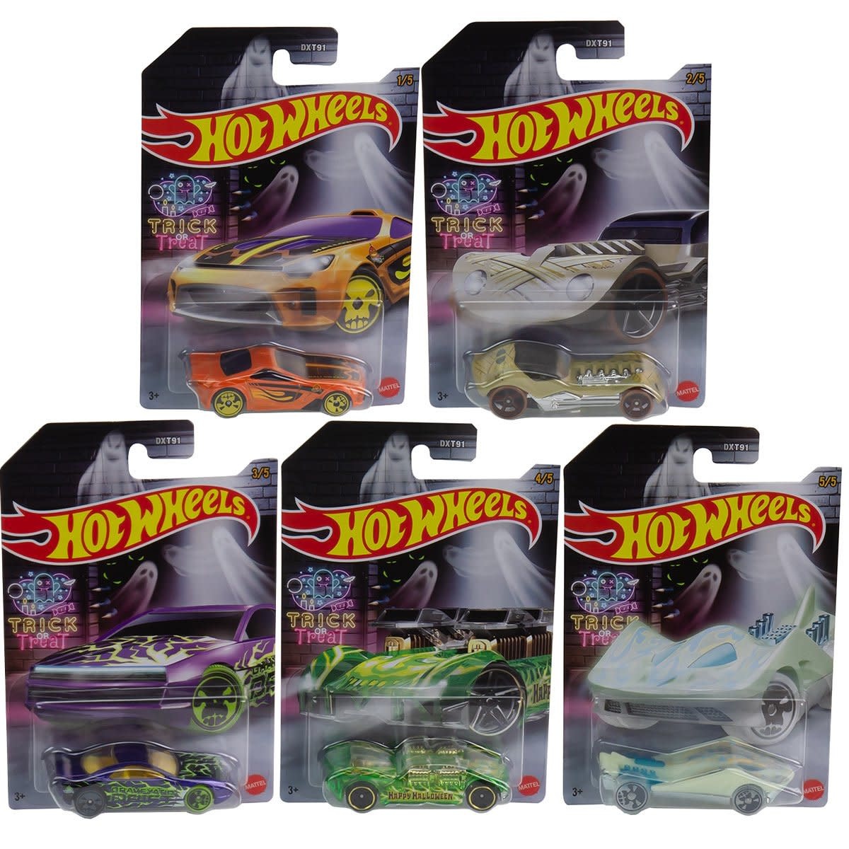 MTL DXT91 HOTWHEELS HALLOWEEN CARS(STYLES MAY VARY) - My Tobbies