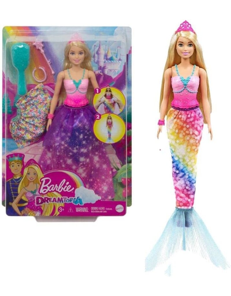 BARBIE MTL GTF92 BARBIE DREAMTOPIA 2-IN-1 PRINCESS TO MERMAID FASHION DOLL