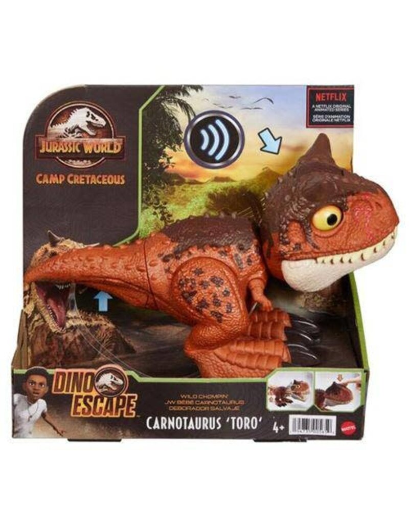 JURASSIC WORLD MTL HBY84 JURASSIC WORLD WILD CHOMPIN' CARNOTAURUS TORO