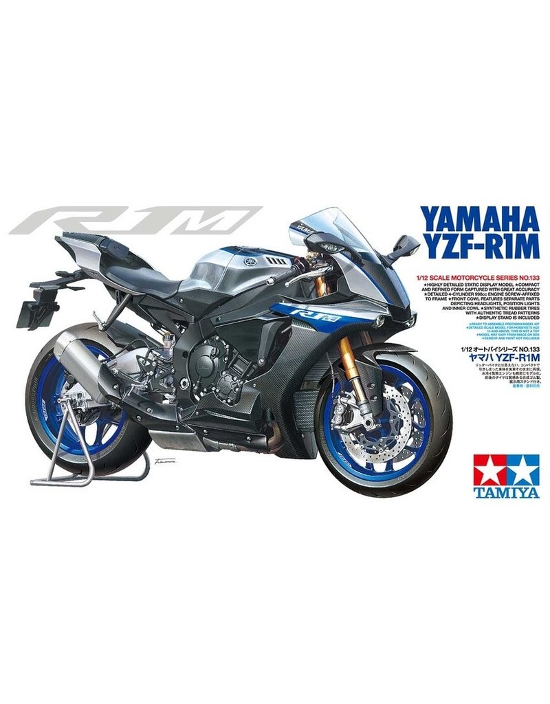 TAMIYA TAM14133 1/12 YAMAHA YZF-R1M PLASTIC MODEL KIT