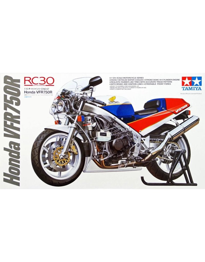 TAMIYA TAM14057 1/12 HONDA VFR 750R PLASTIC MODEL KIT