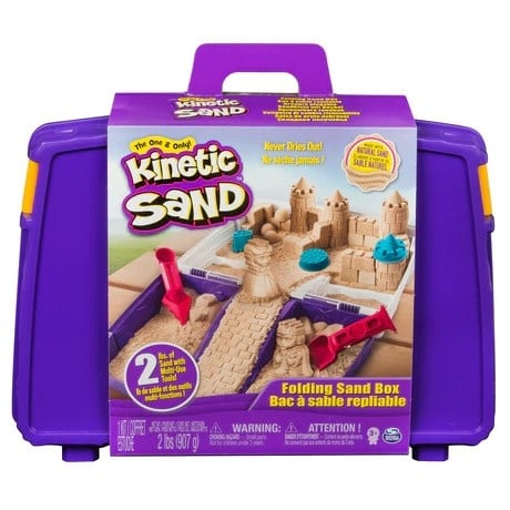 SPNM6026980 KINETIC SAND FOLDING SAND BOX W/ 2LBS OF KINETIC SAND