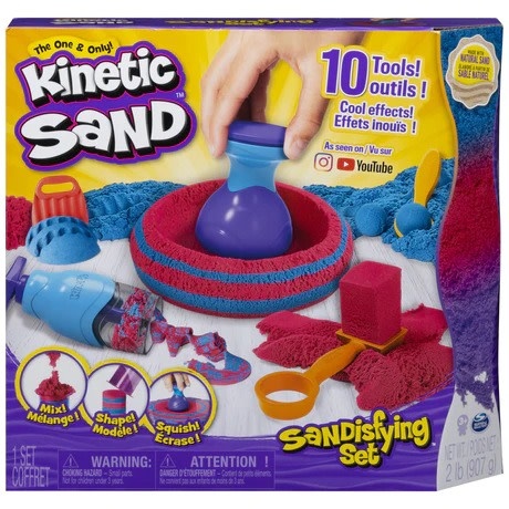 SPNM6047231 KINETIC SAND SANDISFYING SET W/ 2LBS KINETIC SAND & 10 TOOLS