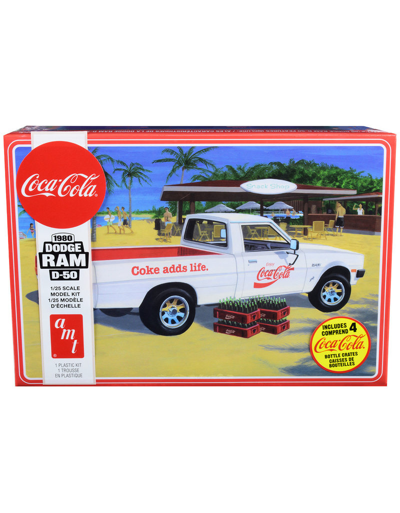 AMT AMT1306M 1/25 1982 DODGE RAM D-50 PICKUP COKE PLASTIC MODEL KIT