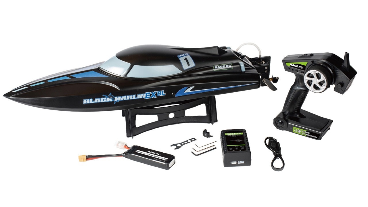 B1405 - Black Marlin EX Brushless Boat - RTR