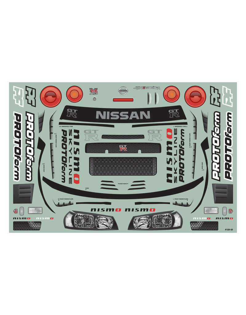 PROTOFORM PRM158400 2002 NISSAN GT-R SKYLINE CLR BODY 1/7 SCALE