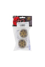 DS RACING DSC-DE-218 ELEMENT DRIFT WHEELS GOLD AND CHROME W/GOLD RIVETS