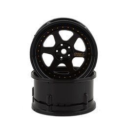 DS RACING DSC-DE-207 ELEMENT DRIFT WHEELS TRIPLE BLACK W/GOLD RIVETS